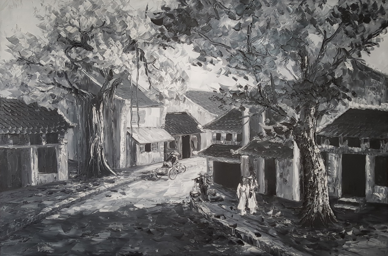 Tranh Sơn Dầu Phố Cũ